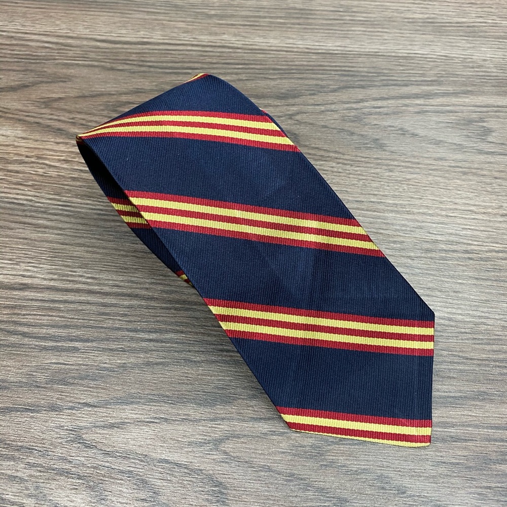 Brooks Brothers Navy w/ Gold & Red Stripe Tie